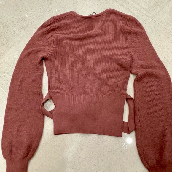 Wrap  Neck Blouse - Picture 2 of 4